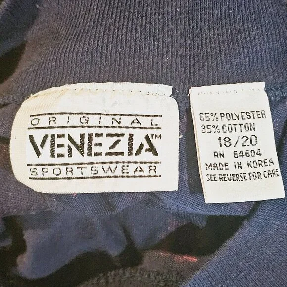 Vtg Original Venezia Sportswear Lane Bryant Floral Burst Short Waist Top, 18/20 - Picture 7 of 7